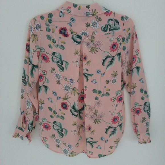 Ann Taylor flower print long sleeve blouse - Picture 5 of 5